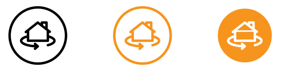 Poster - 360 Degree House Icon for Virtual Real Estate Tours