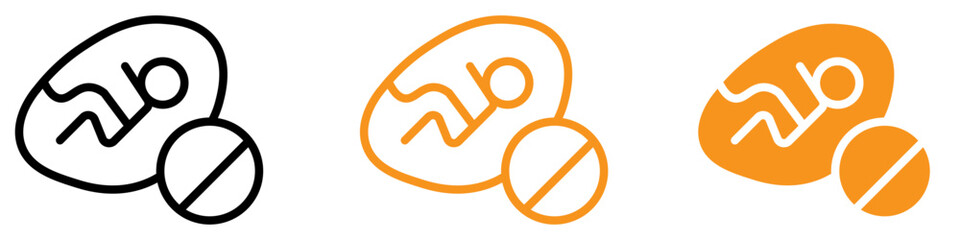 Poster - Fetus Abortion Icon for Medical Discussions