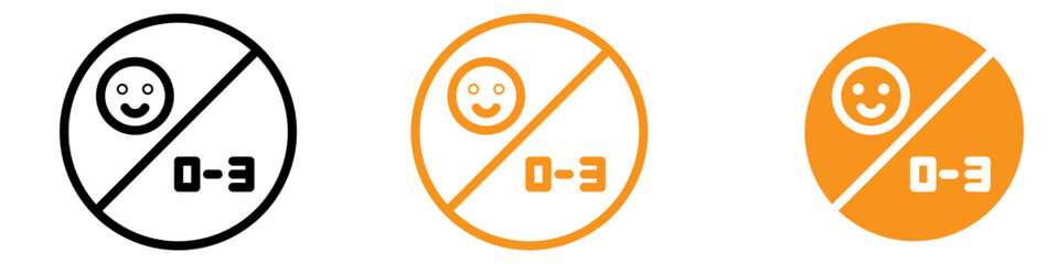 Aufkleber - Age Restriction Sign Icon for Child Safety