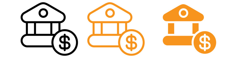 Aufkleber - Banking Institution Icon for Financial Services