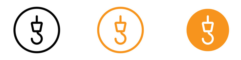 Poster - Crane Hook Icon Illustrating Construction Site Equipment, Heavy Machinery Operations, and Industrial Lifting Solutions for Builders and Engineers