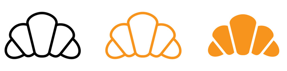 Poster - Freshly Baked Croissant Icon Perfect for Bakery Logos and Menus Delicious Pastry Representation for Breakfast and Brunch Promotions