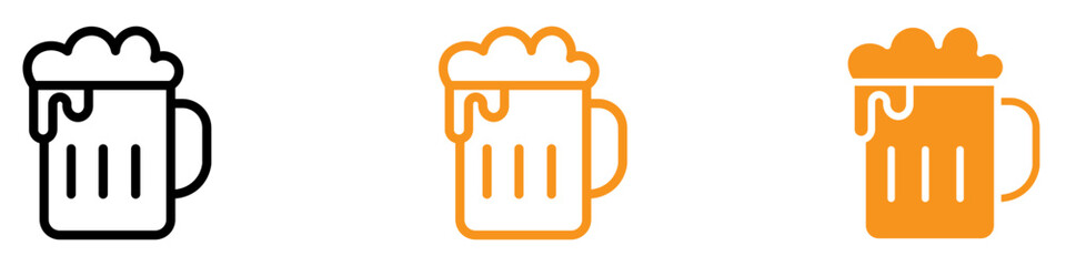 Poster - Beer Mug Icon for Brewing and Bars