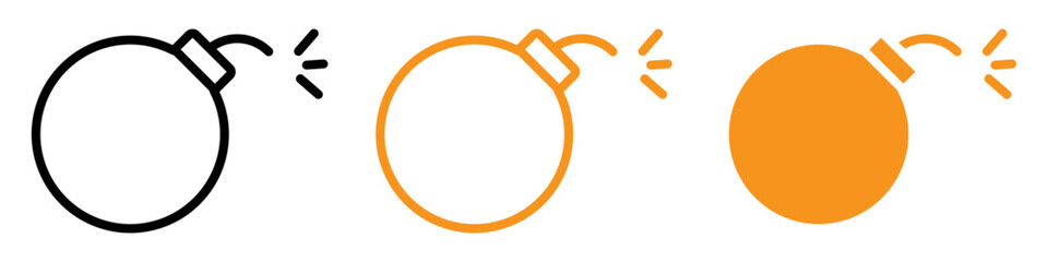 Aufkleber - Explosive Bomb Icon for Safety Warnings and Security Alerts