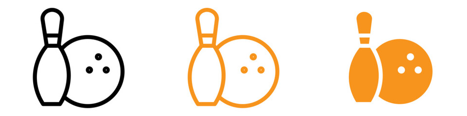 Poster - Fun Bowling Icon for Sports Centers and Recreational Activities