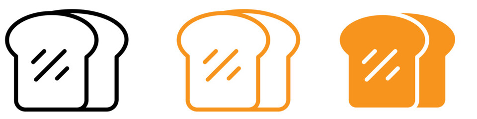 Poster - Fresh Bread Slice Icon for Bakeries and Culinary Applications