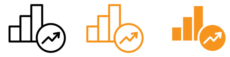 Poster - Analytical Increase Chart Icon for Business and Financial Graphics Essential for Representing Growth and Performance Metrics