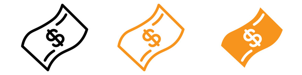 Poster - Realistic Dollar Banknote Money Icon for Financial and Banking Graphics Essential for Representing Currency and Economic Transactions