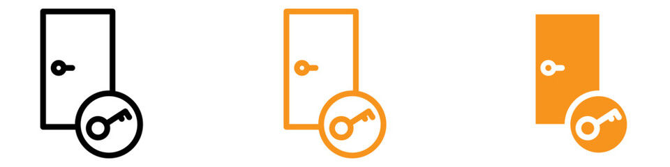 Poster - Secure Door Key Icon for Access Control and Security Systems Vital for Representing Safety and Protection in Lock and Key Graphics