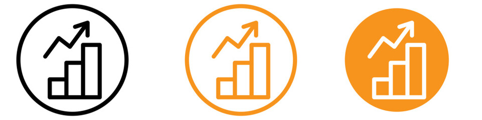 Poster - Analytical Increase Chart Icon for Business and Financial Graphics Essential for Representing Growth and Performance Metrics