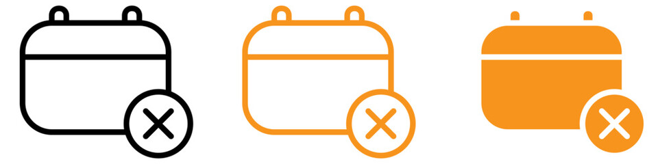 Aufkleber - Cancel Event Icon for Event Management and Scheduling Changes
