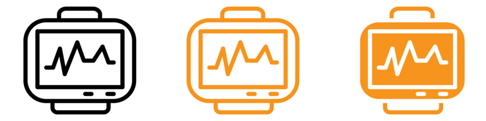 Poster - Precise ECG Monitor Icon for Medical and Health Graphics Essential for Representing Heart Monitoring and Cardiovascular Diagnostics