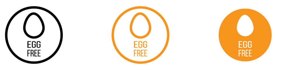 Aufkleber - Clear Egg Free Icon for Dietary Restrictions and Allergy Graphics Essential for Highlighting Egg-Free Food Products and Recipes