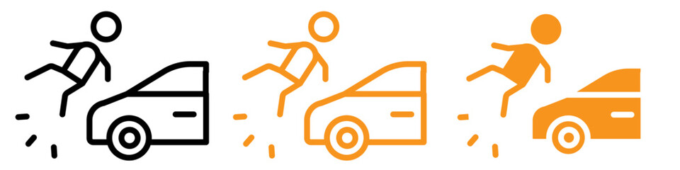 Aufkleber - Car Accident Icon for Insurance Claims and Safety Campaigns