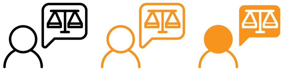 Aufkleber - Professional Legal Advice Icon for Law and Consultation Graphics Perfect for Representing Legal Services and Attorney Consultation