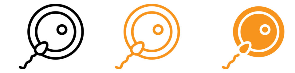 Poster - Fertilization Ovule Being Fertilized by Sperm Icon for Reproductive Health Graphics Perfect for Representing Conception and Fertility