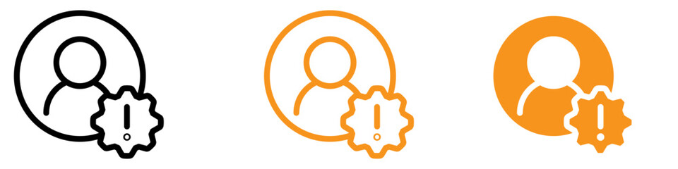 Aufkleber - Deceptive Fake Account Icon for Cybersecurity and Online Fraud Illustrations Highlighting the Importance of Digital Identity Verification