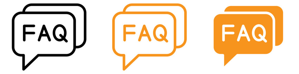 Aufkleber - Informative FAQ Icon for Help and Support Sections Ideal for Representing Frequently Asked Questions in Customer Service Graphics