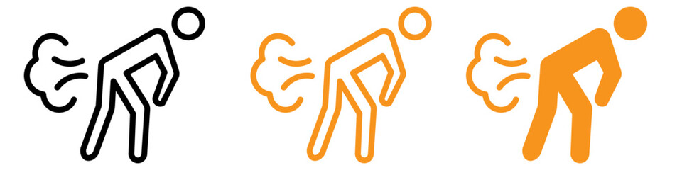 Poster - Humorous Farting Icon for Fun and Entertaining Graphics Ideal for Representing Humor and Comical Situations in Cartoons