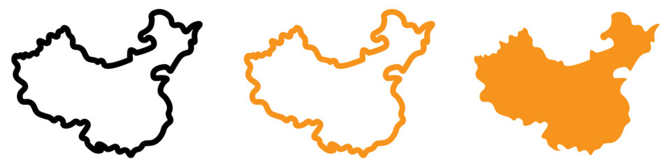 Poster - Detailed China Map Icon for Geographic Information, Travel Guides, and Educational Resources