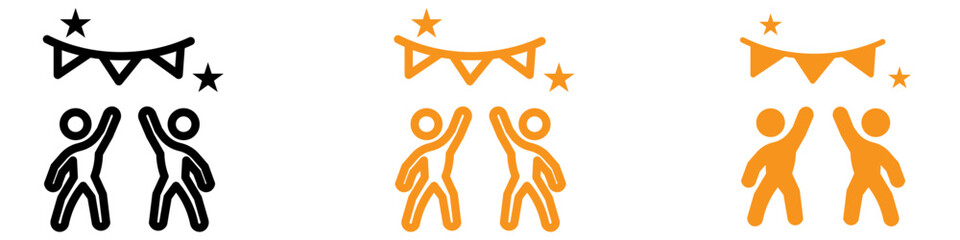 Poster - Celebratory Party Icon for Social Gatherings and Festivities Graphics Essential for Representing Parties and Special Events