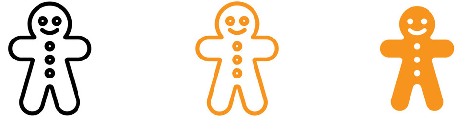 Poster - Fun Man Cookie Icon for Bakery and Dessert Graphics Perfect for Representing Man-Shaped Cookies and Baked Goods
