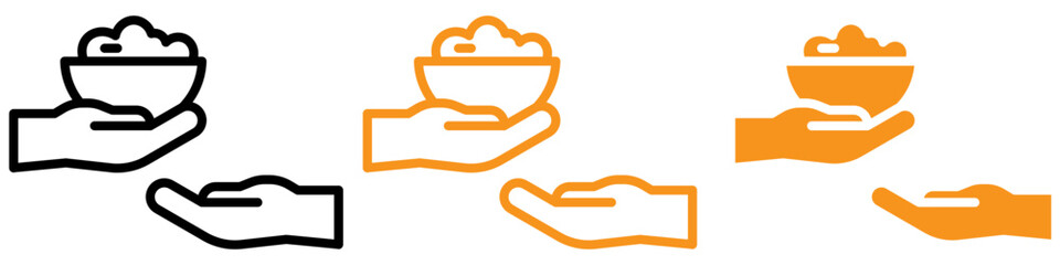 Poster - Charitable Food Donation Icon for Social Welfare and Charity Graphics Crucial for Representing Donations and Food Aid Initiatives