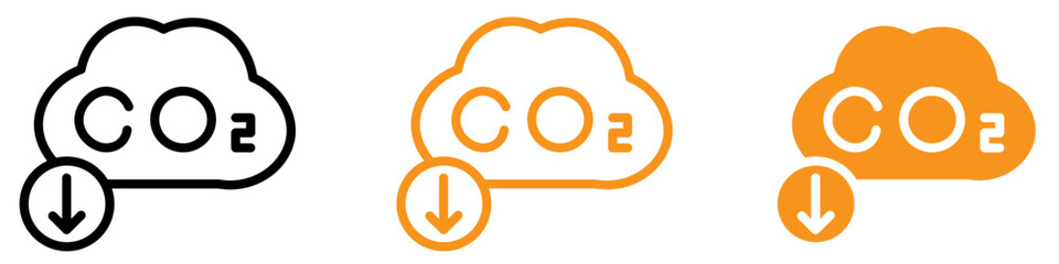 Poster - CO2 Reduction Icon Representing Environmental Sustainability Initiatives, Carbon Footprint Reduction Programs, and Green Technologies for Eco-Friendly Businesses