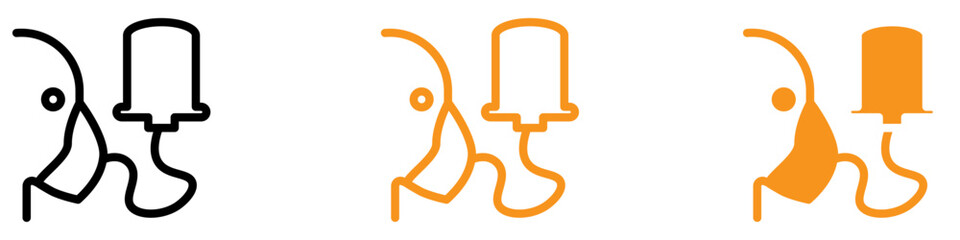 Poster - Medical Person with Oxygen Mask Icon for Healthcare and Emergency Graphics Ideal for Representing Oxygen Therapy and Medical Emergencies