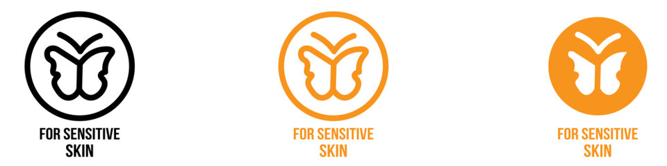 Aufkleber - Gentle for Sensitive Skin Icon for Dermatology and Beauty Products Graphics Ideal for Representing Hypoallergenic and Gentle Skincare Solutions