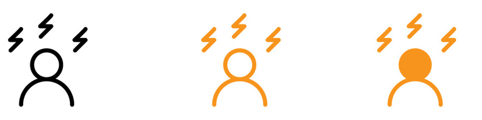 Poster - Emotional Stress Icon for Health and Wellness Graphics Perfect for Representing Stress and Emotional Strain