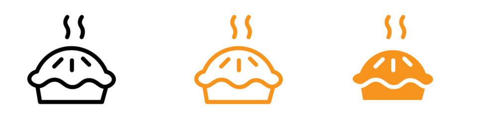 Aufkleber - Delicious Pie Icon for Baking and Culinary Graphics Perfect for Representing Pies and Dessert Baking