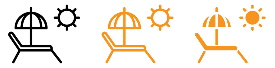 Fototapete - Relaxing Summer Holiday Icon for Travel and Vacation Graphics Ideal for Representing Summer Vacations and Holiday Destinations