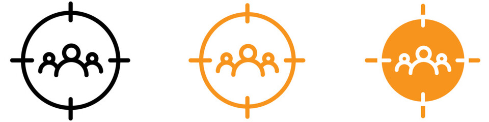 Aufkleber - Demographic Target Audience Icon for Marketing and Advertising Graphics Essential for Representing Audience Targeting and Demographics