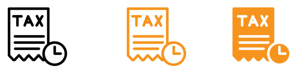 Poster - Financial Tax Reminder Icon for Finance and Accounting Graphics Essential for Representing Tax Deadlines and Financial Reminders