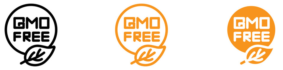 Poster - Natural GMO Free Icon for Food and Agriculture Graphics Ideal for Representing Non-GMO Products and Organic Food Choices