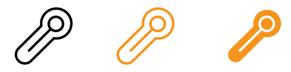 Poster - Temperature Measuring Thermometer Icon for Health and Science Graphics Perfect for Representing Temperature Measurement and Thermometers