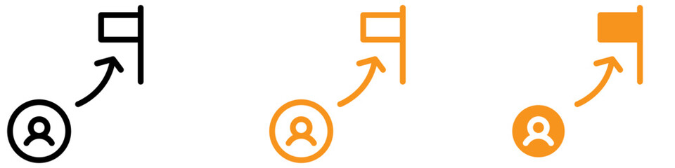 Poster - Purposeful Mission Path Icon for Strategy and Planning Graphics Essential for Representing Goals and Strategic Planning