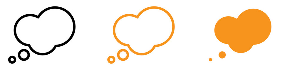 Poster - Thoughtful Thinking Bubble Icon for Ideas and Brainstorming Graphics Ideal for Representing Thoughts and Creative Ideas