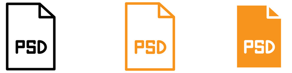 Poster - Editable PSD File Format Icon for Design and Graphic Arts Graphics Ideal for Representing PSD Files and Editable Design Formats