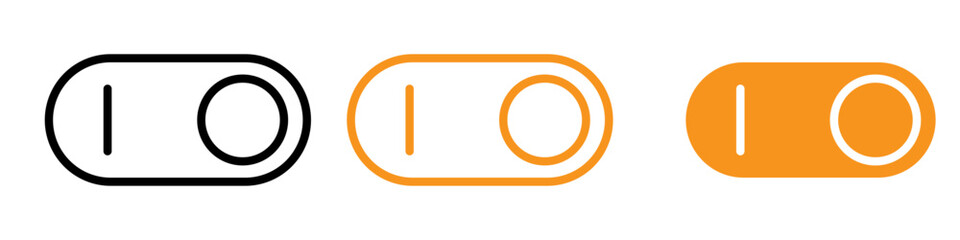 Aufkleber - Functional Toggle Switch Icon for User Interface and Control Graphics Essential for Representing On-Off Switches and Toggle Controls