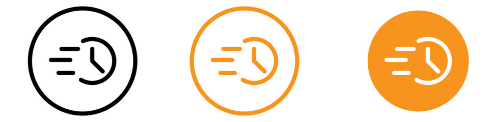 Aufkleber - Timely Quick Time Icon for Efficiency and Time Management Graphics Ideal for Representing Quick Actions and Time Efficiency
