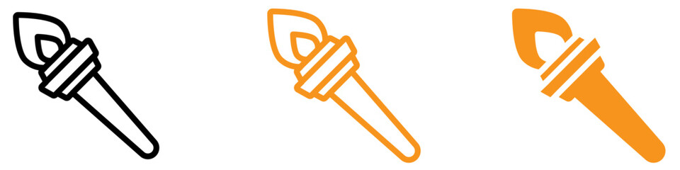 Poster - Illuminating Torch Flame Icon for Fire and Light Graphics Ideal for Representing Torches and Flames in Outdoor Settings