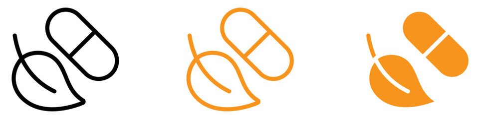 Aufkleber - Herbal Natural Medicine Icon for Alternative Health and Wellness Graphics Ideal for Representing Herbal Remedies and Natural Treatments