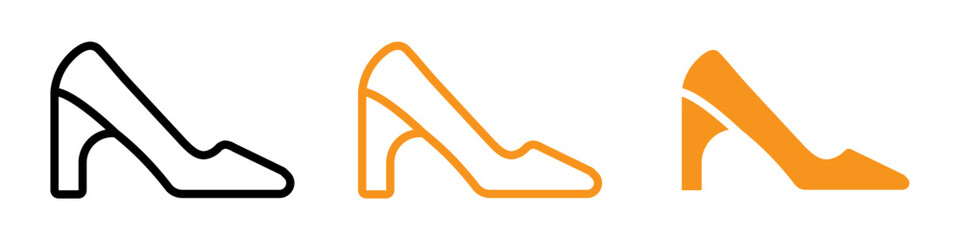Poster - Stylish High Heel Shoes Icon for Fashion and Apparel Graphics Ideal for Representing Women's Footwear and Stylish Fashion Items