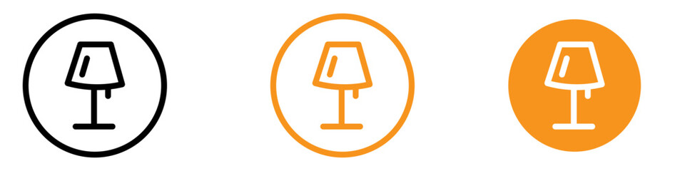 Aufkleber - Cozy Night Bedside Lamp Icon for Bedroom Lighting and Home Decor Graphics Perfect for Representing Bedside Lamps and Night Lights