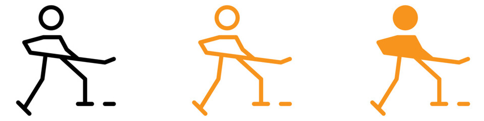 Poster - Athletic Hockey Player Icon for Sports and Fitness Graphics Ideal for Representing Hockey Players and Sporting Activities