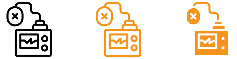 Poster - Life-Saving Rescue Defibrillator Icon for Emergency and Healthcare Graphics Essential for Representing Defibrillation and Emergency Medical Services