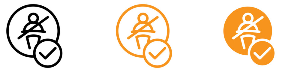 Aufkleber - Protective Safety Belt Icon for Transportation and Safety Graphics Essential for Representing Seat Belts and Vehicle Safety