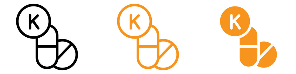 Aufkleber - Essential Vitamin K Icon for Nutrition and Health Graphics Perfect for Representing Vitamin K and Its Benefits